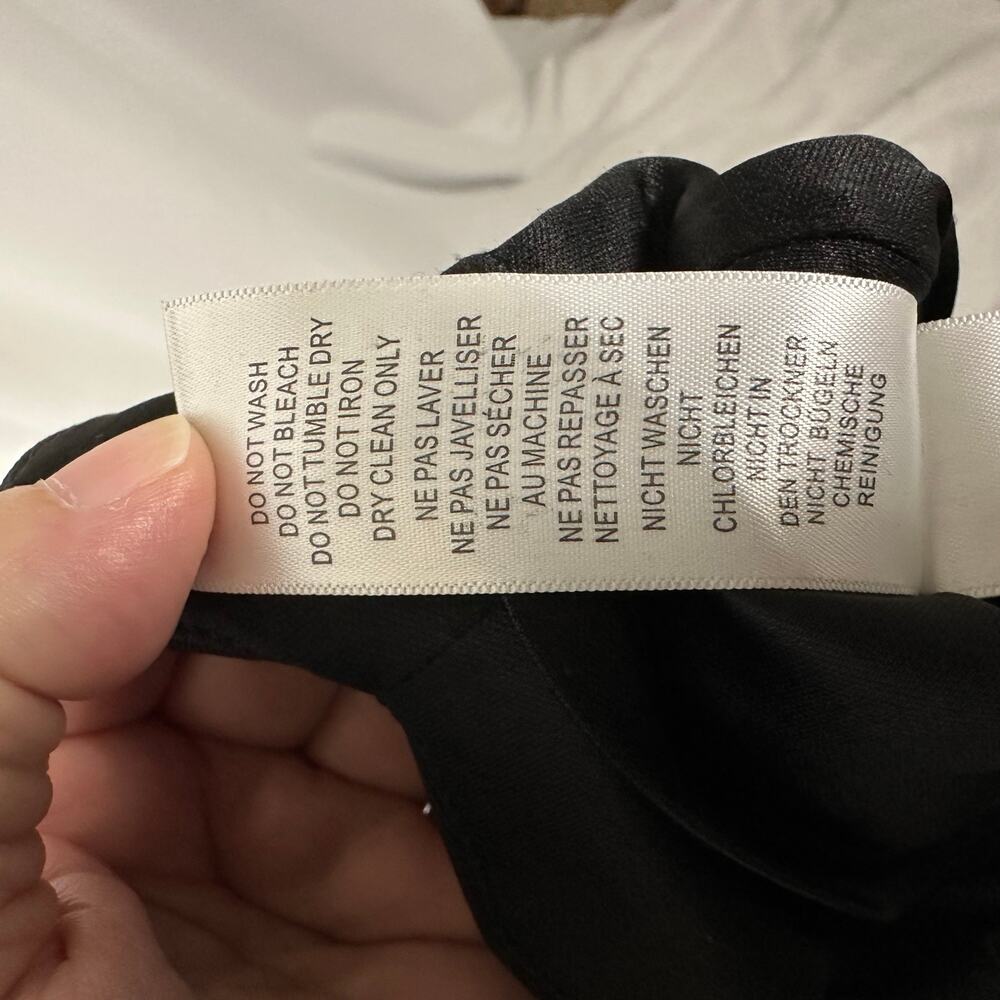 Adrianna Papell Scalloped Detail Sheath Dress Black Sz 10 LBD Little Black Dress - Picture 10 of 11